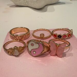 Set of 6 rings